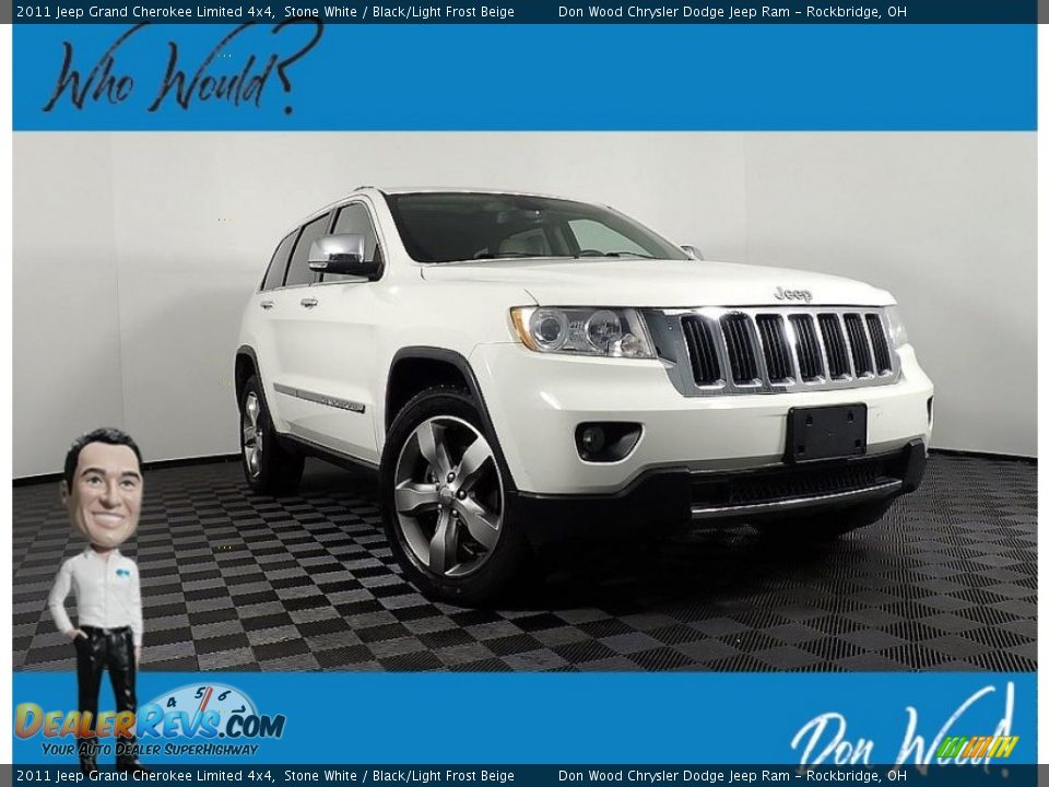 2011 Jeep Grand Cherokee Limited 4x4 Stone White / Black/Light Frost Beige Photo #1