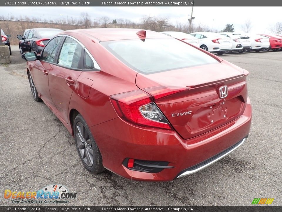 2021 Honda Civic EX-L Sedan Rallye Red / Black Photo #3