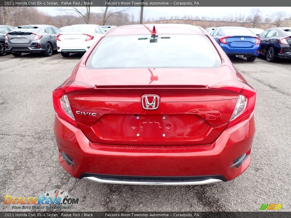 2021 Honda Civic EX-L Sedan Rallye Red / Black Photo #4