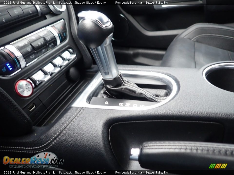 2018 Ford Mustang EcoBoost Premium Fastback Shadow Black / Ebony Photo #22