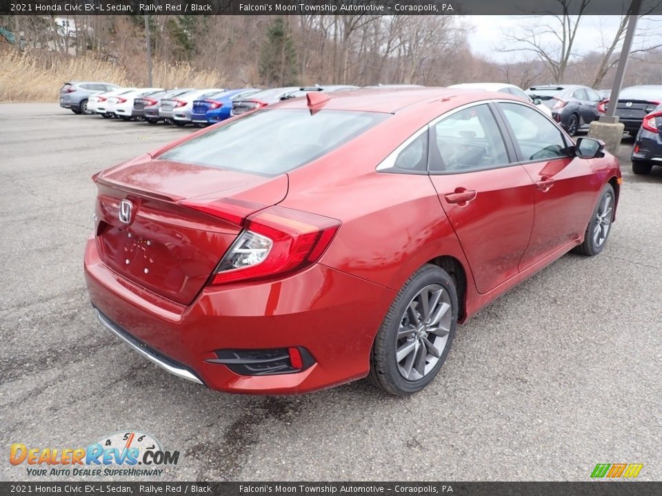 2021 Honda Civic EX-L Sedan Rallye Red / Black Photo #5