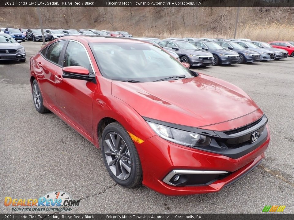 2021 Honda Civic EX-L Sedan Rallye Red / Black Photo #6