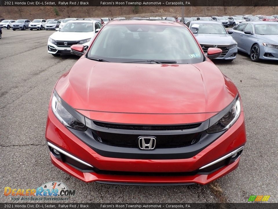 2021 Honda Civic EX-L Sedan Rallye Red / Black Photo #7