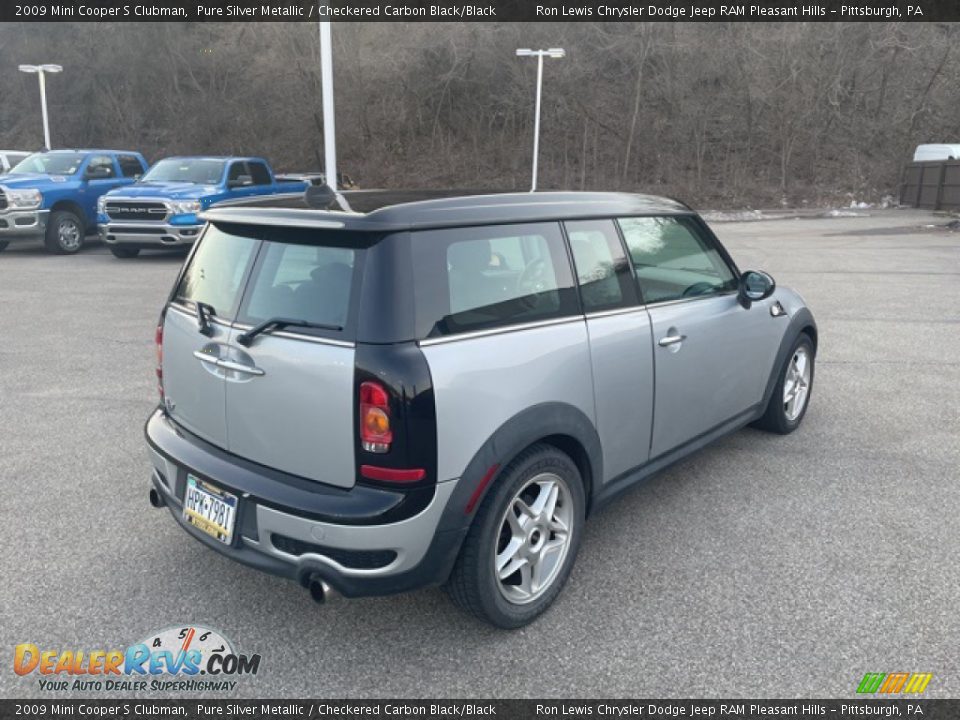 2009 Mini Cooper S Clubman Pure Silver Metallic / Checkered Carbon Black/Black Photo #3