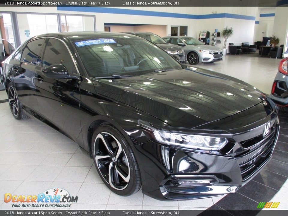 2018 Honda Accord Sport Sedan Crystal Black Pearl / Black Photo #3