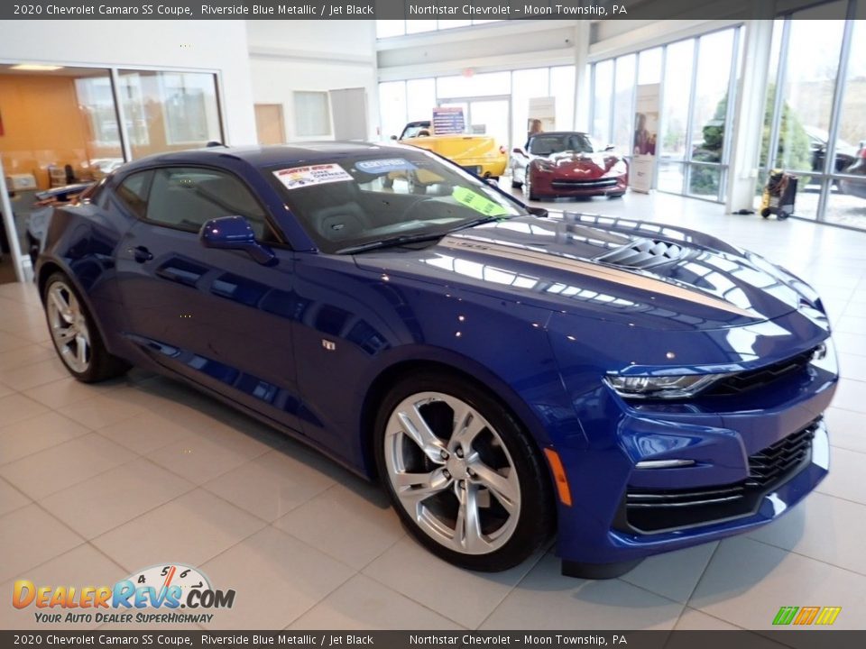 2020 Chevrolet Camaro SS Coupe Riverside Blue Metallic / Jet Black Photo #14