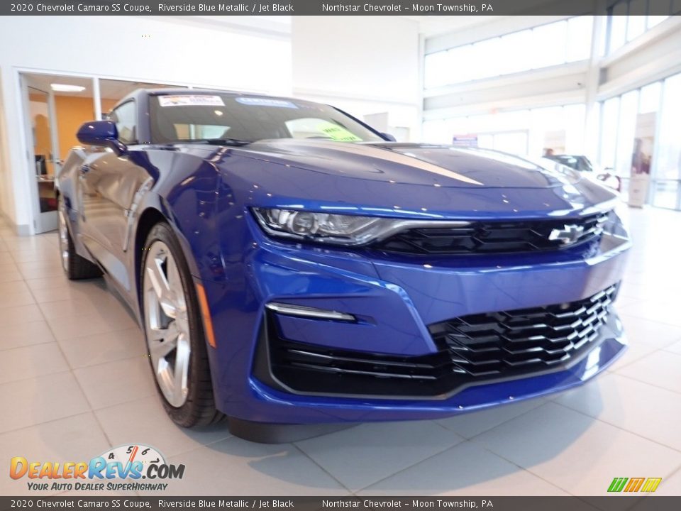 2020 Chevrolet Camaro SS Coupe Riverside Blue Metallic / Jet Black Photo #15