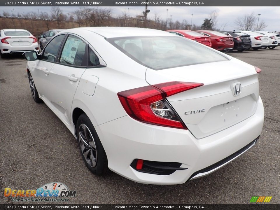 2021 Honda Civic LX Sedan Platinum White Pearl / Black Photo #3