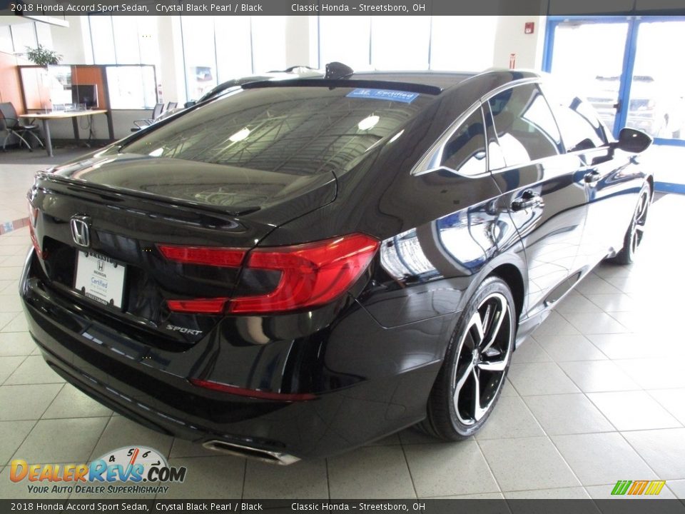 2018 Honda Accord Sport Sedan Crystal Black Pearl / Black Photo #7