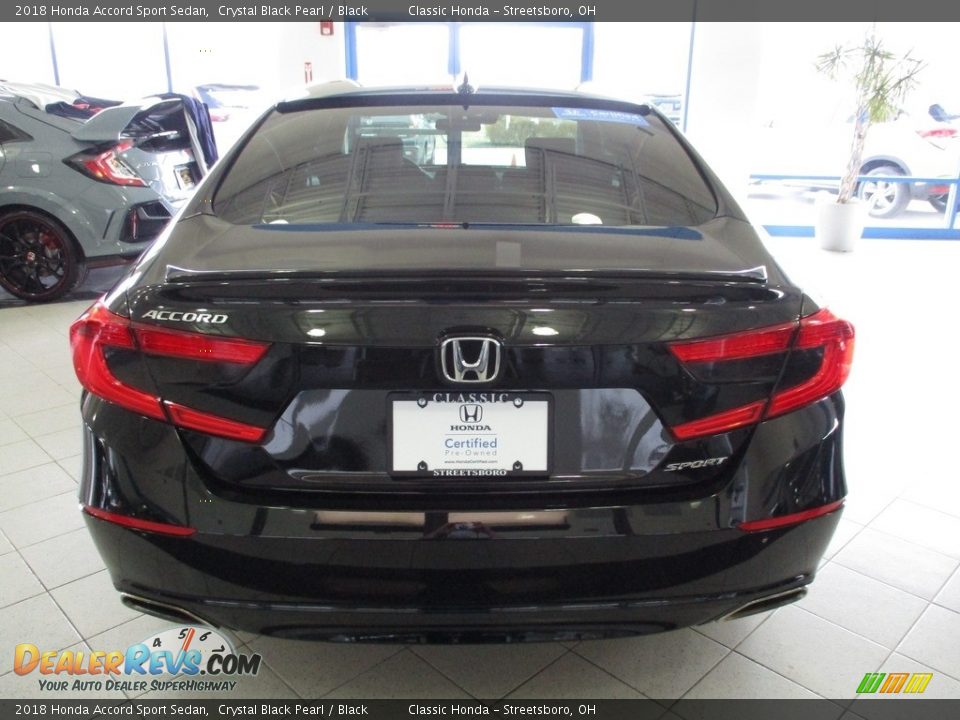 2018 Honda Accord Sport Sedan Crystal Black Pearl / Black Photo #8
