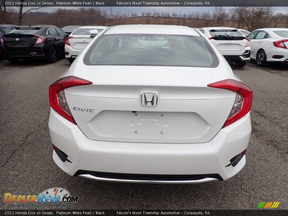 2021 Honda Civic LX Sedan Platinum White Pearl / Black Photo #4