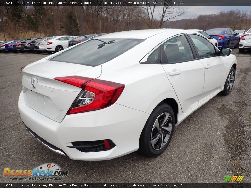 2021 Honda Civic LX Sedan Platinum White Pearl / Black Photo #5