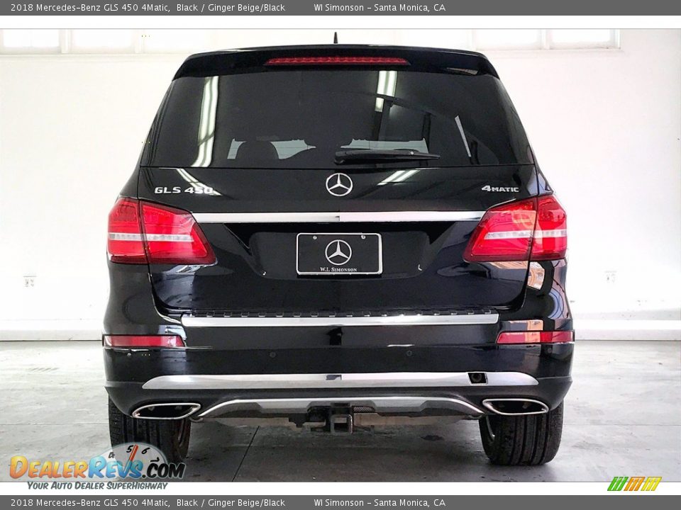 2018 Mercedes-Benz GLS 450 4Matic Black / Ginger Beige/Black Photo #3