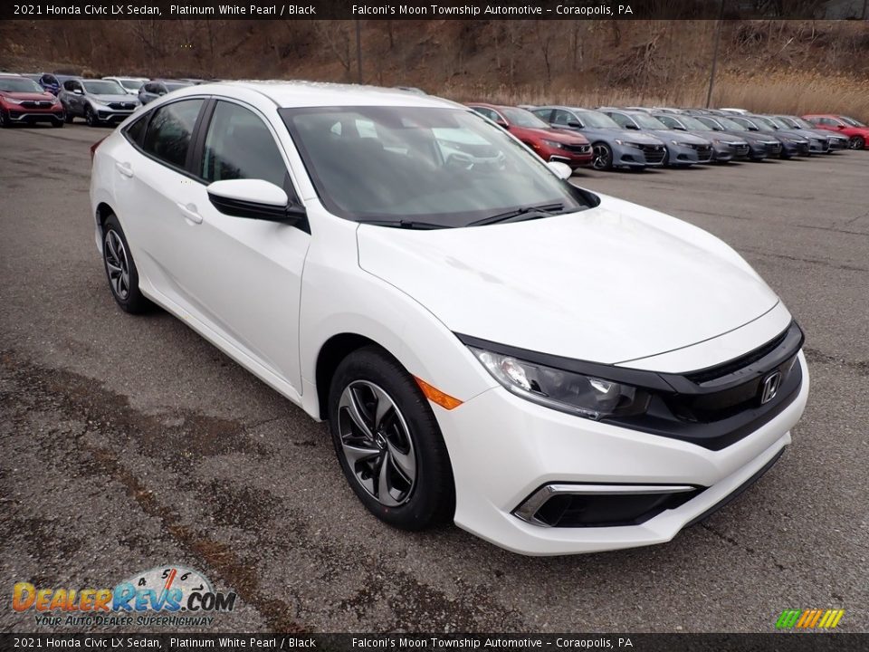 2021 Honda Civic LX Sedan Platinum White Pearl / Black Photo #6