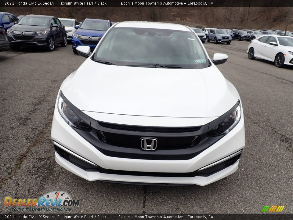 2021 Honda Civic LX Sedan Platinum White Pearl / Black Photo #7