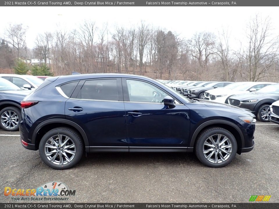 2021 Mazda CX-5 Grand Touring AWD Deep Crystal Blue Mica / Parchment Photo #1