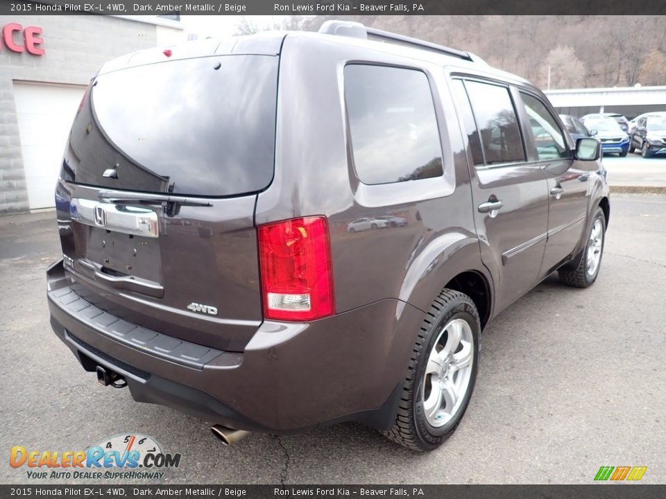 2015 Honda Pilot EX-L 4WD Dark Amber Metallic / Beige Photo #2