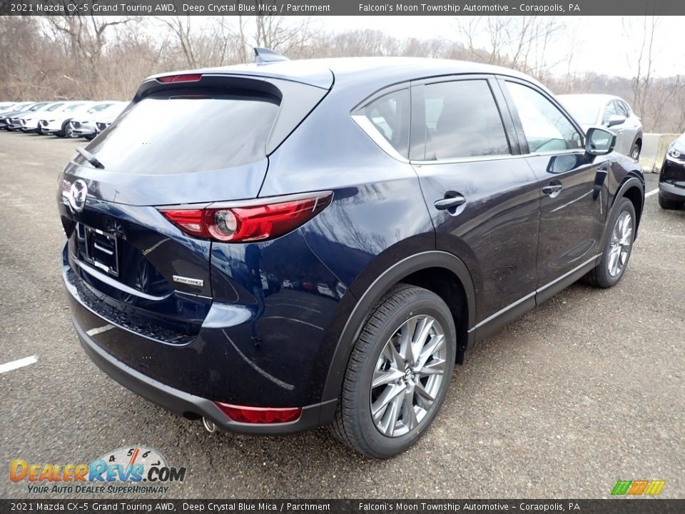 2021 Mazda CX-5 Grand Touring AWD Deep Crystal Blue Mica / Parchment Photo #2