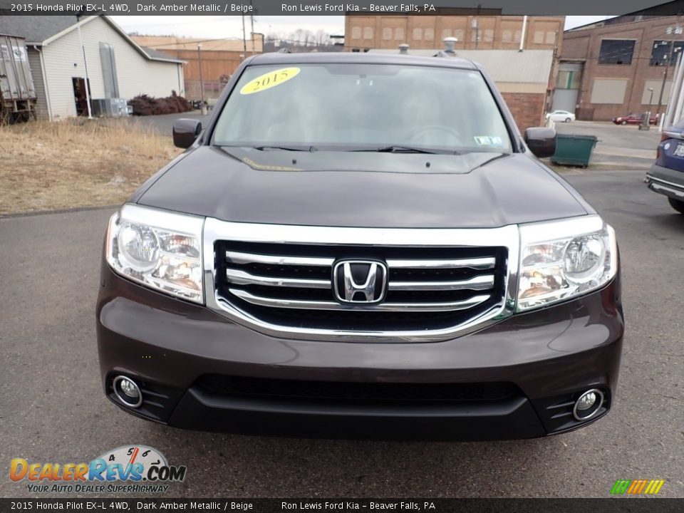 2015 Honda Pilot EX-L 4WD Dark Amber Metallic / Beige Photo #4