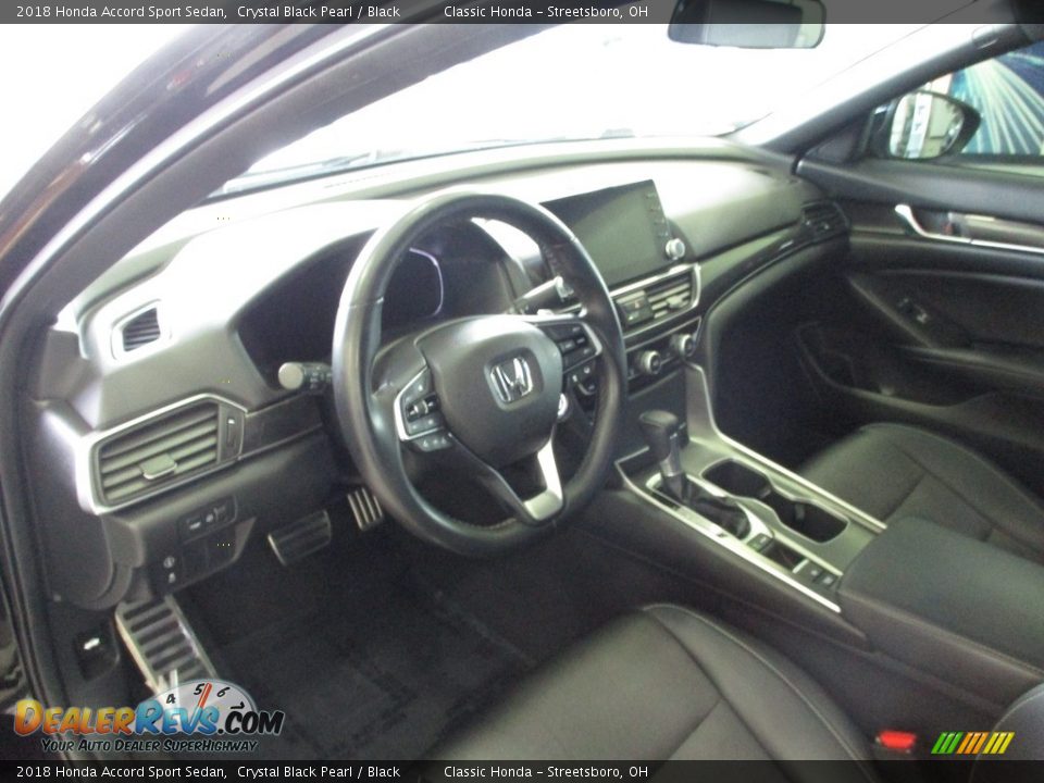 2018 Honda Accord Sport Sedan Crystal Black Pearl / Black Photo #26