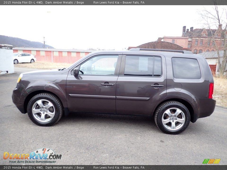 Dark Amber Metallic 2015 Honda Pilot EX-L 4WD Photo #6