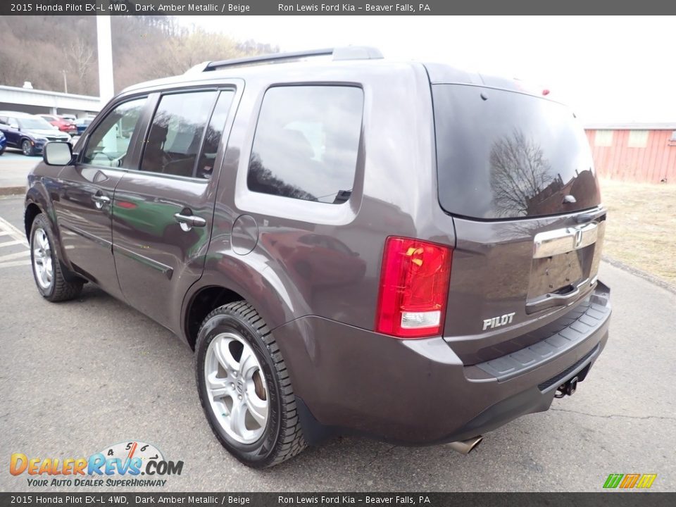 2015 Honda Pilot EX-L 4WD Dark Amber Metallic / Beige Photo #7