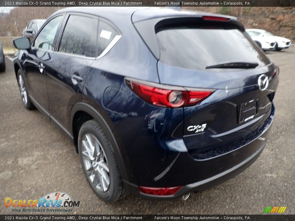 2021 Mazda CX-5 Grand Touring AWD Deep Crystal Blue Mica / Parchment Photo #6