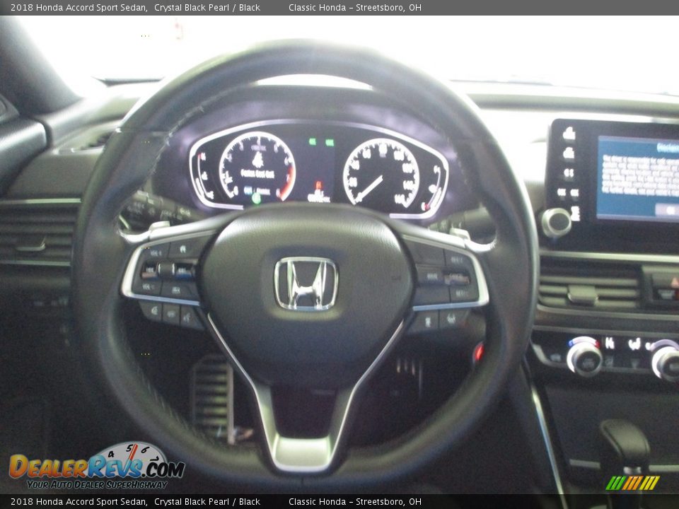 2018 Honda Accord Sport Sedan Crystal Black Pearl / Black Photo #29