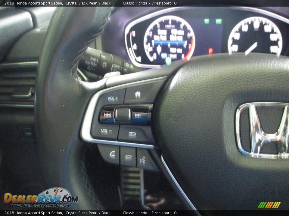 2018 Honda Accord Sport Sedan Crystal Black Pearl / Black Photo #30