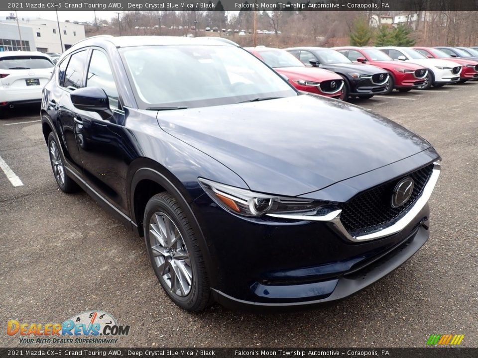 2021 Mazda CX-5 Grand Touring AWD Deep Crystal Blue Mica / Black Photo #3