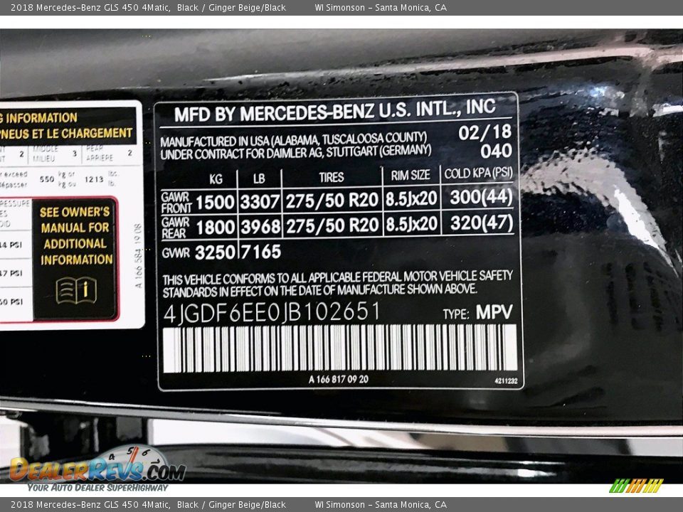 2018 Mercedes-Benz GLS 450 4Matic Black / Ginger Beige/Black Photo #33