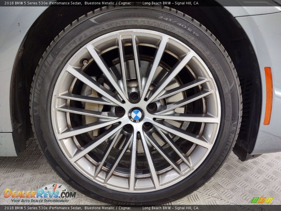 2018 BMW 5 Series 530e iPerfomance Sedan Bluestone Metallic / Cognac Photo #6