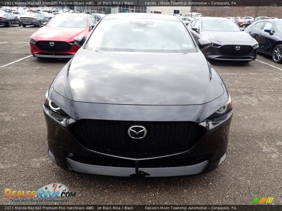 2021 Mazda Mazda3 Premium Plus Hatchback AWD Jet Black Mica / Black Photo #4