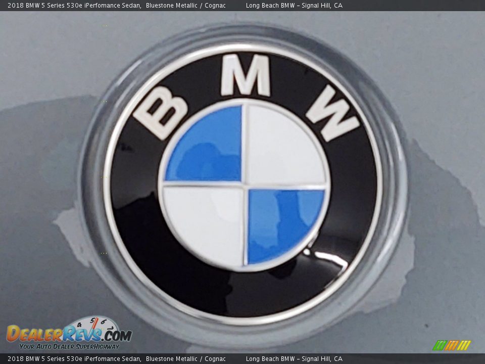 2018 BMW 5 Series 530e iPerfomance Sedan Bluestone Metallic / Cognac Photo #8