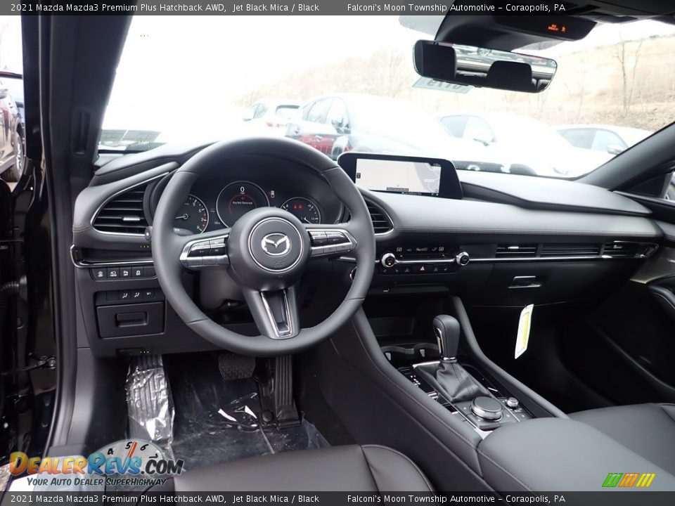 2021 Mazda Mazda3 Premium Plus Hatchback AWD Jet Black Mica / Black Photo #9