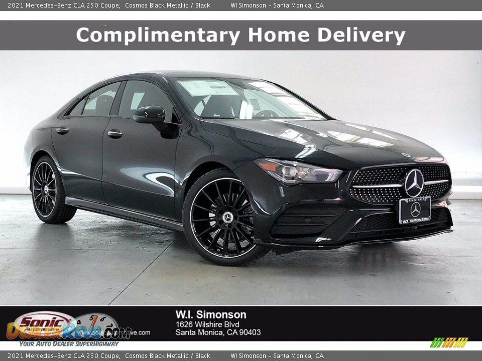 2021 Mercedes-Benz CLA 250 Coupe Cosmos Black Metallic / Black Photo #1