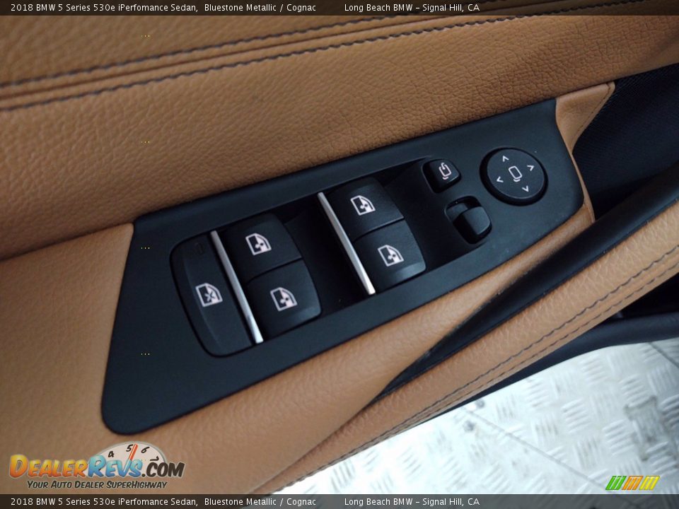 2018 BMW 5 Series 530e iPerfomance Sedan Bluestone Metallic / Cognac Photo #14