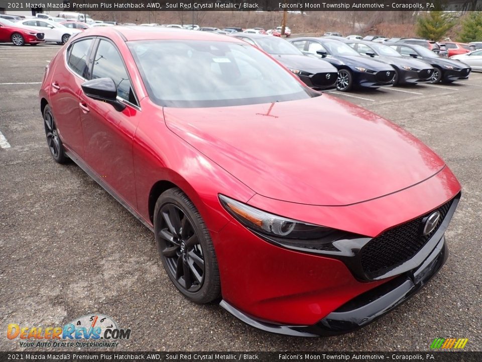 2021 Mazda Mazda3 Premium Plus Hatchback AWD Soul Red Crystal Metallic / Black Photo #3