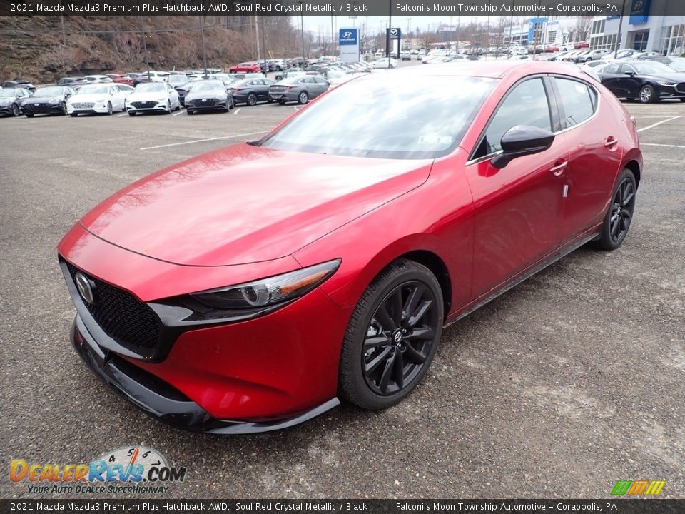 Front 3/4 View of 2021 Mazda Mazda3 Premium Plus Hatchback AWD Photo #5