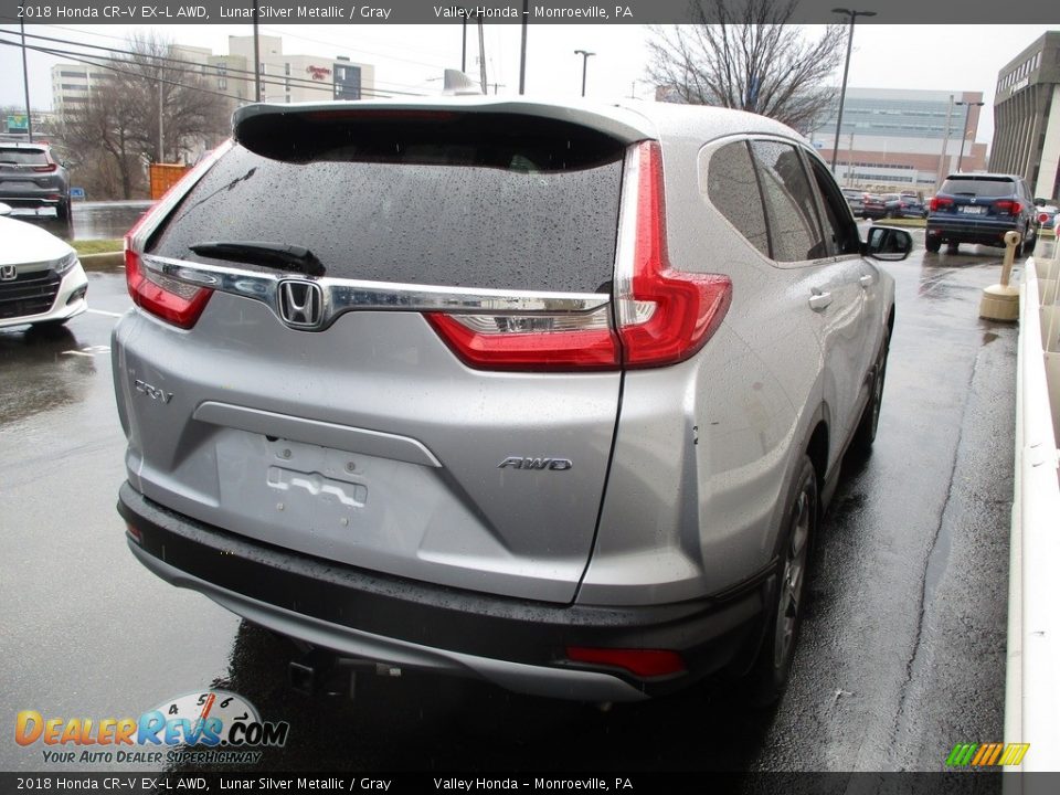 2018 Honda CR-V EX-L AWD Lunar Silver Metallic / Gray Photo #5