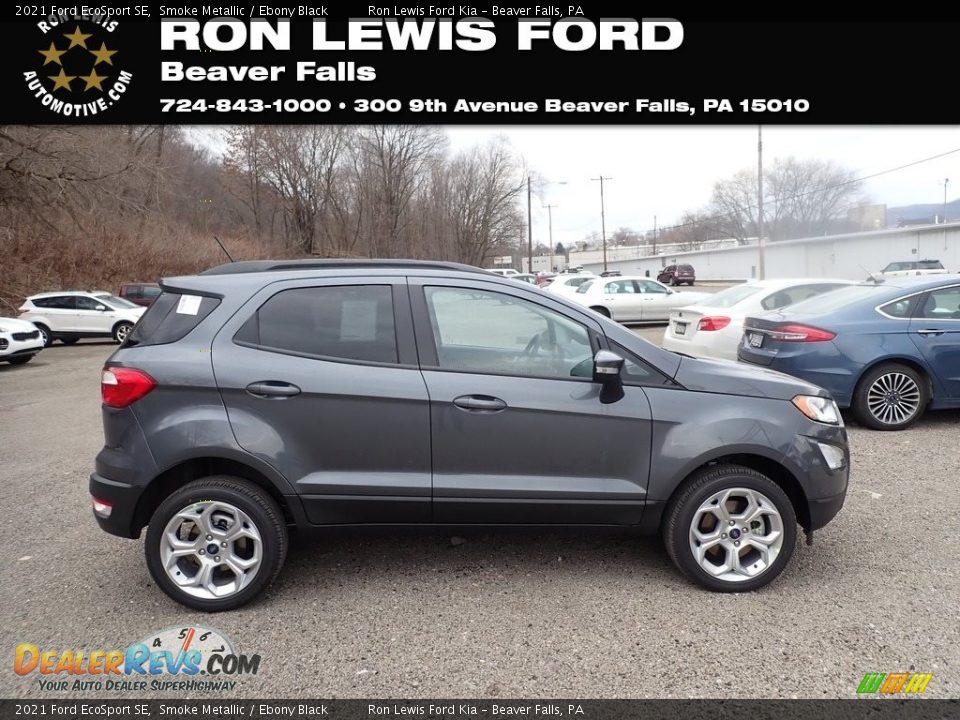 2021 Ford EcoSport SE Smoke Metallic / Ebony Black Photo #1