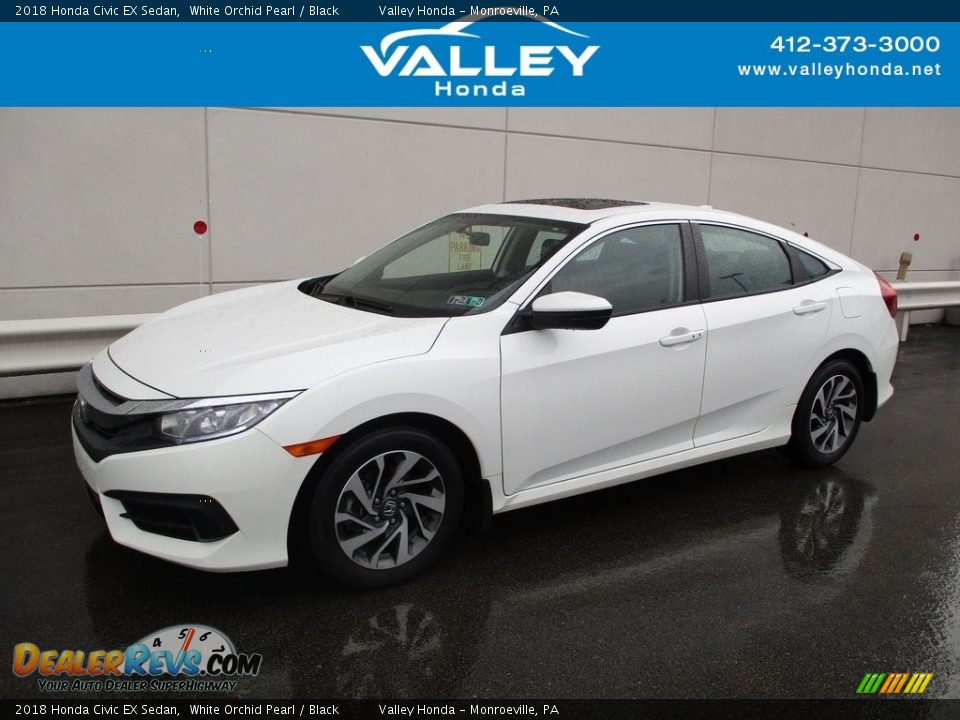 2018 Honda Civic EX Sedan White Orchid Pearl / Black Photo #1