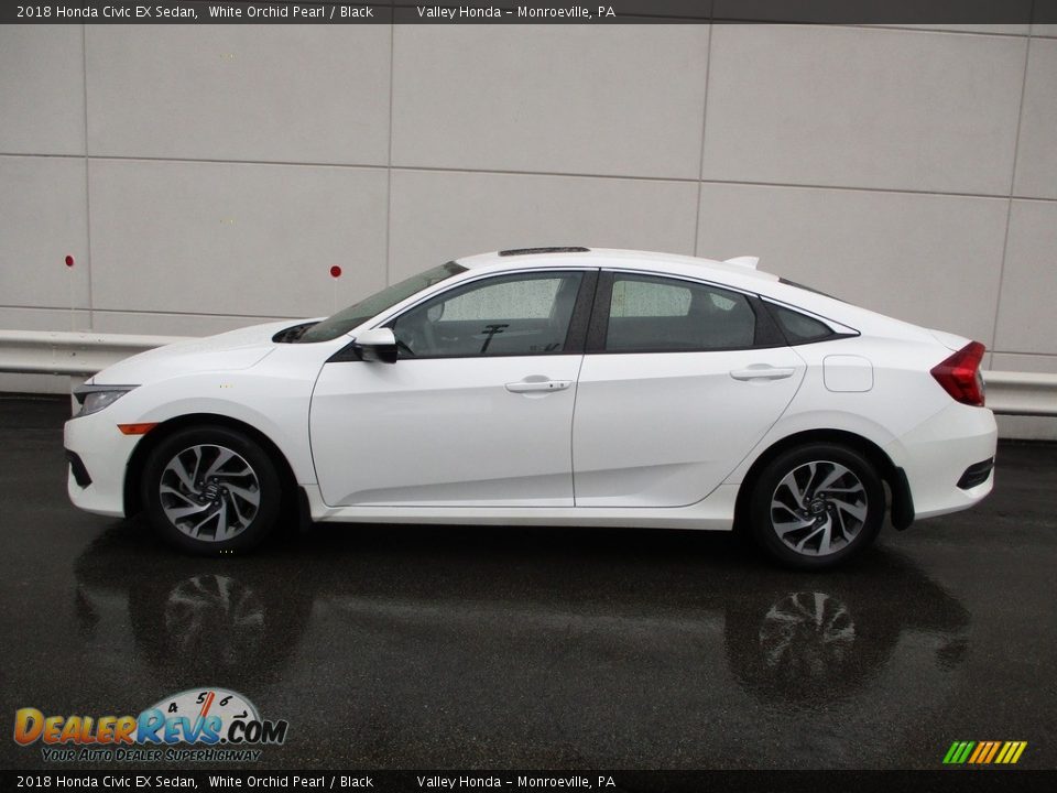 2018 Honda Civic EX Sedan White Orchid Pearl / Black Photo #2