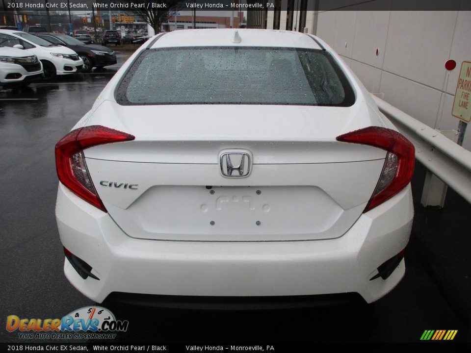 2018 Honda Civic EX Sedan White Orchid Pearl / Black Photo #4