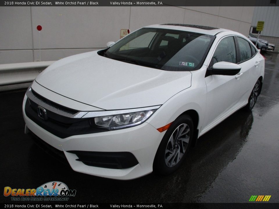 2018 Honda Civic EX Sedan White Orchid Pearl / Black Photo #9