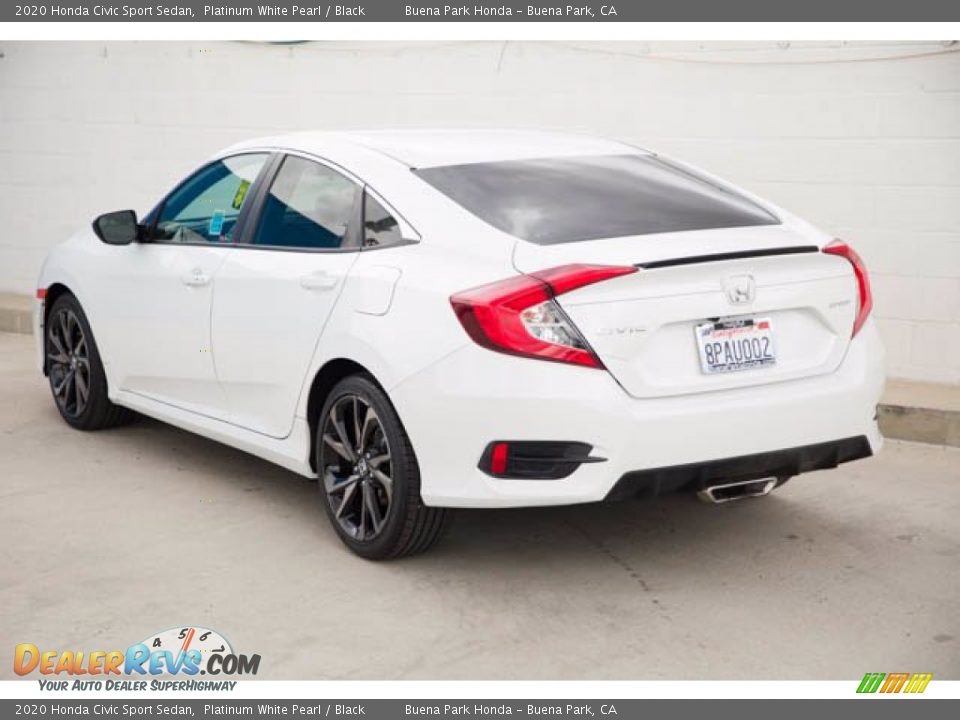 2020 Honda Civic Sport Sedan Platinum White Pearl / Black Photo #2