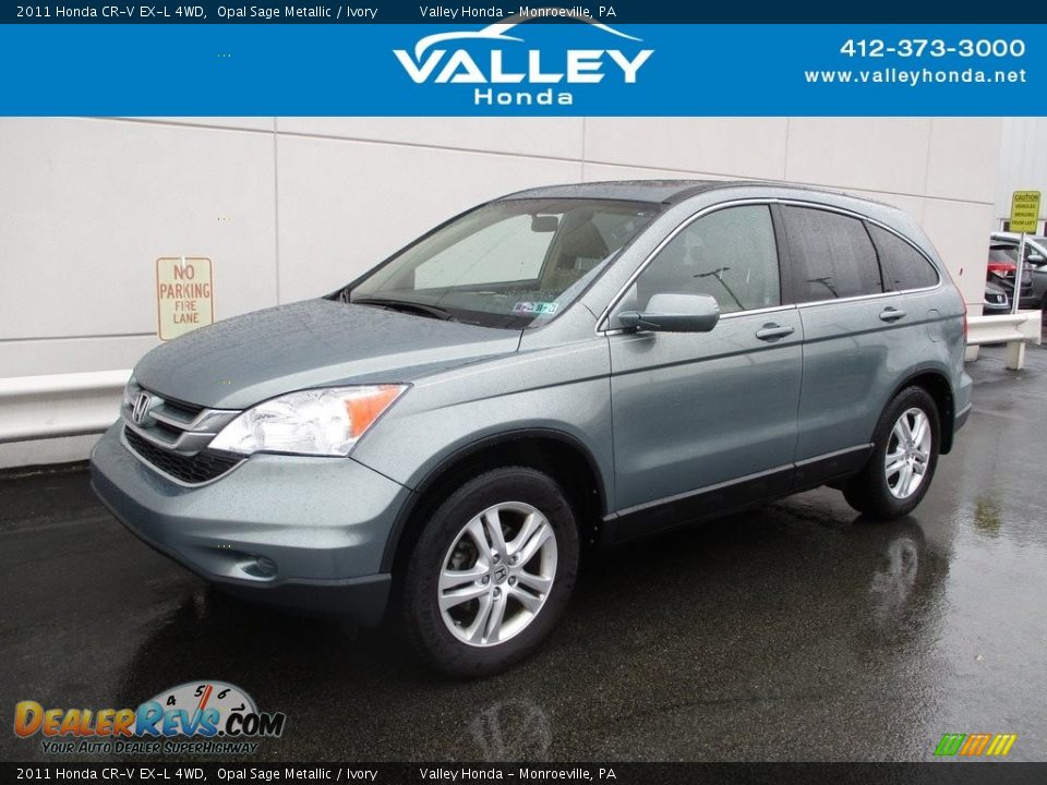 2011 Honda CR-V EX-L 4WD Opal Sage Metallic / Ivory Photo #1