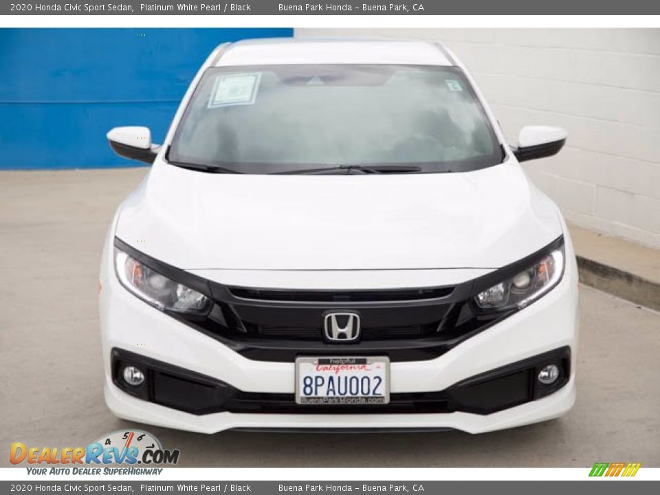 2020 Honda Civic Sport Sedan Platinum White Pearl / Black Photo #7