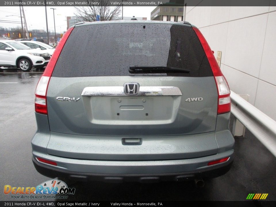 2011 Honda CR-V EX-L 4WD Opal Sage Metallic / Ivory Photo #4