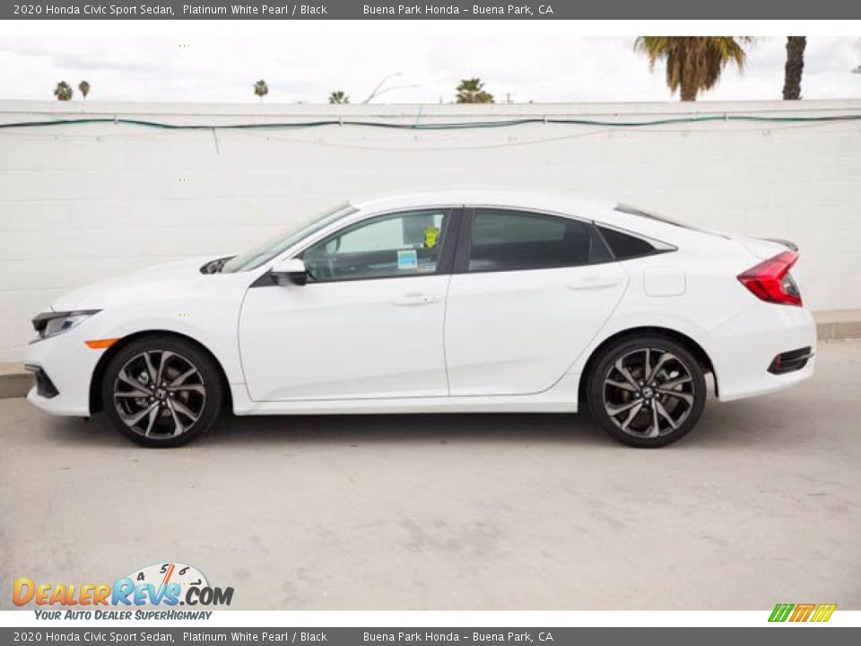 2020 Honda Civic Sport Sedan Platinum White Pearl / Black Photo #8